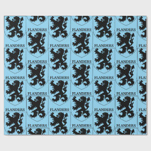 Flanders Lion Graphic Design Art Wrapping Paper