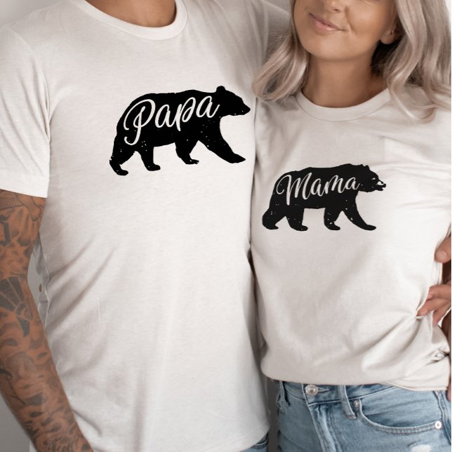 Flannel Adventure Papa Bear Baby Shower T-Shirt (Papa Bear Shirt)
