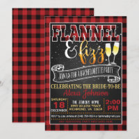 Flannel and Fizz Bachelorette Party - Red