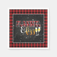 Flannel and Fizz Paper Napkin - Red - Fizz
