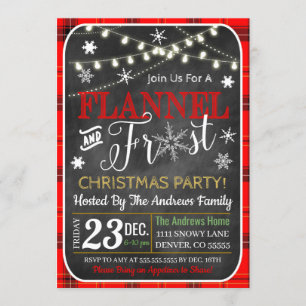 Flannel and Frost Christmas Invitation