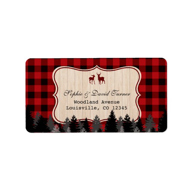 Flannel and Frost Lumberjack Christmas Holiday Label (Front)