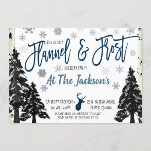 Flannel and Frost Party Invitation