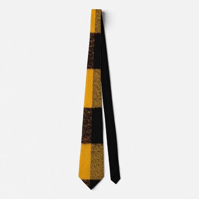 Flannel Buffalo Plaid Yellow lumberjack texture Tie (Front)