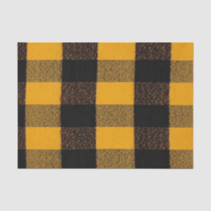 Flannel Buffalo Plaid Yellow lumberjack texture Tissue Paper