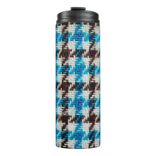 Flannel fabric texture background. thermal tumbler