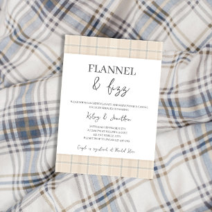 Flannel & Fizz Fall Rustic Casual Couples Shower Invitation