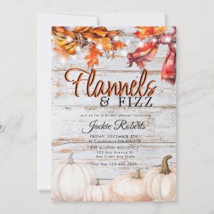 Flannel Fizz Rustic Bridal Shower Invitation