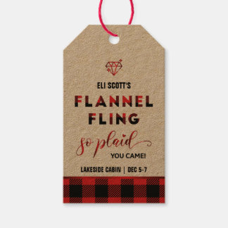 Flannel Fling Personalised Thank You Favour Gift Tags