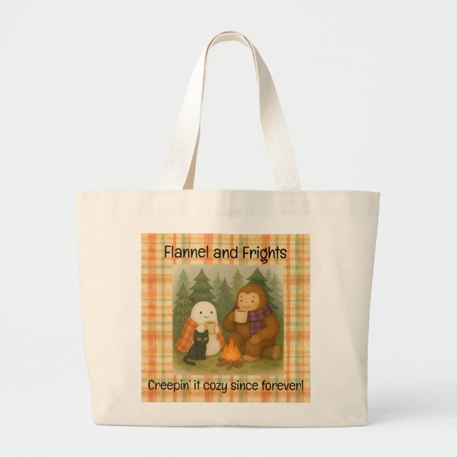 Flannel & Frights Tote Bag – Cosy Fall (Front)