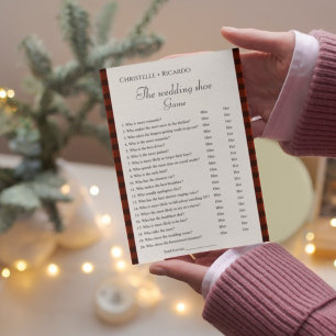 Flannel & friz wedding shoe game bachelorette game announcement