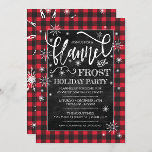 Flannel & Frost Holiday Party Invitation