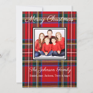 Flannel Personalised Family Photo Christmas Card