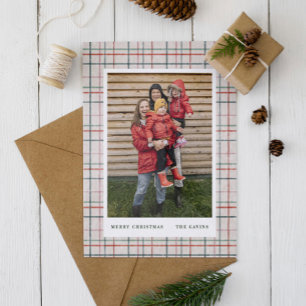 Flannel Plaid Holiday Photo Card