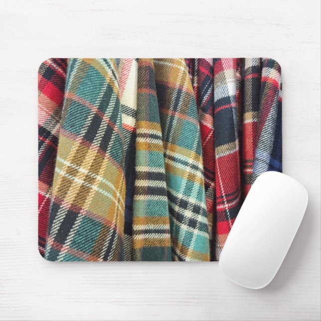 Flannel Plaid Patterns Mouse Pad (With Mouse)