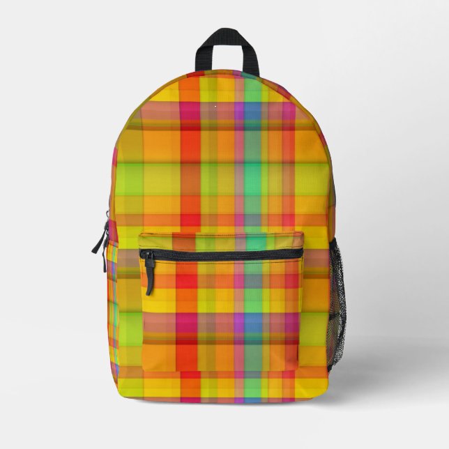 flannel  printed backpack (Front)