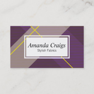 Flannel   Purple & Yellow Business Card