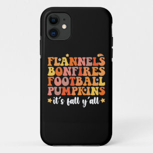 Flannels Bonfires Football Pumpkins It's Fall Y'al Case-Mate iPhone Case