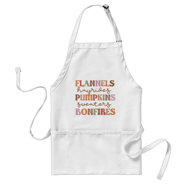 Flannels Pumpkins Bonfires Standard Apron (Front)
