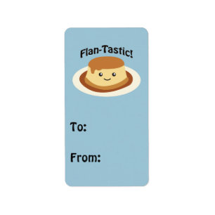 Flantastic! Cute flan Label