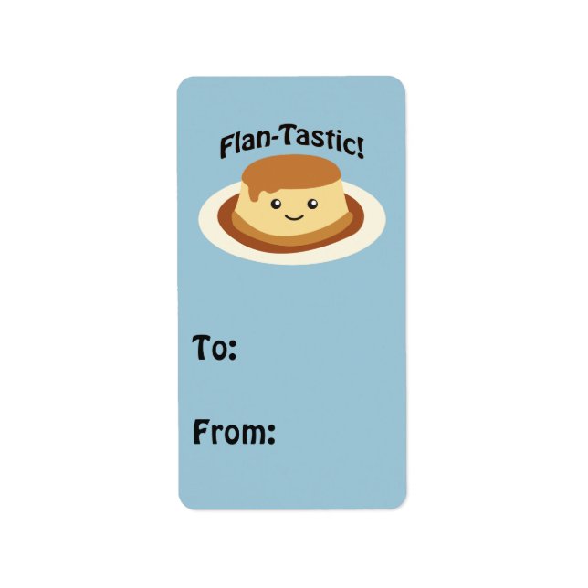Flantastic! Cute flan Label (Front)