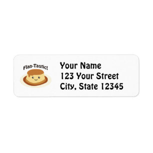 Flantastic! Cute flan Return Address Label