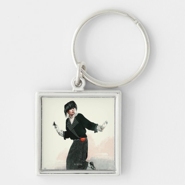 Flapper and Roadster Key Ring (Front)