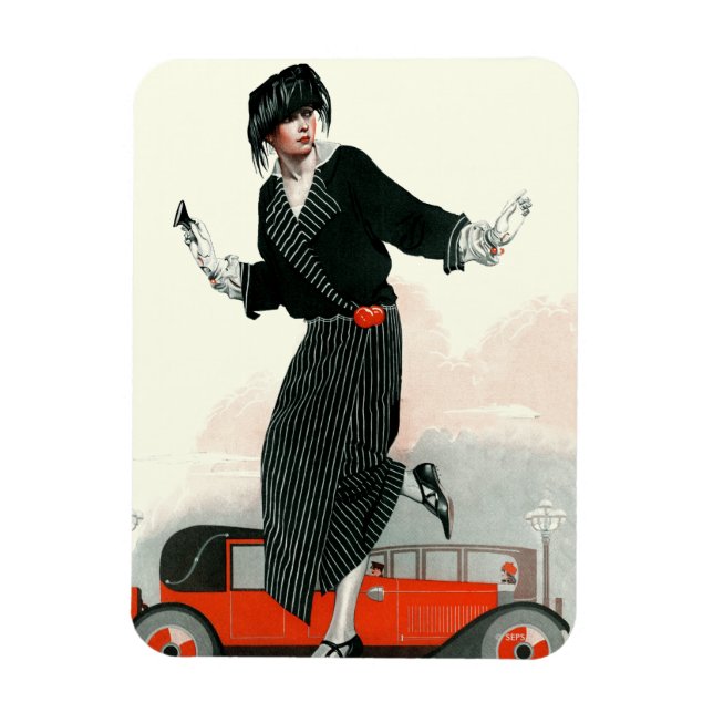 Flapper and Roadster Magnet (Vertical)