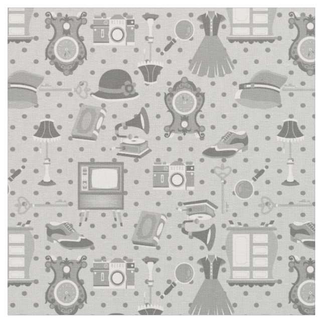 flapper antique nostalgia old fashioned decor fabric (Close Up)