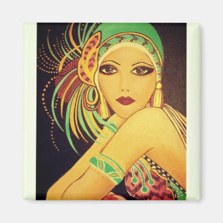 Flapper Art Deco Dancer Lady Magnet