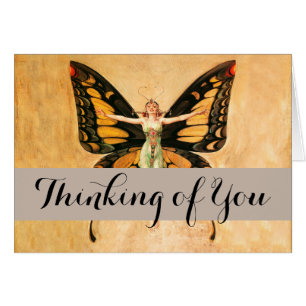 Flapper Butterfly Flying Woman Illustration