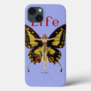 Flapper Butterfly Flying Woman Illustration iPhone 13 Case