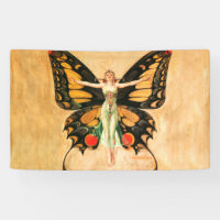 Flapper Butterfly Leyendecker Woman Illustration