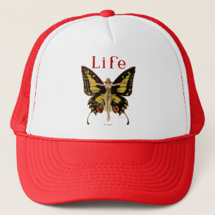 Flapper Butterfly Leyendecker Woman Illustration Trucker Hat