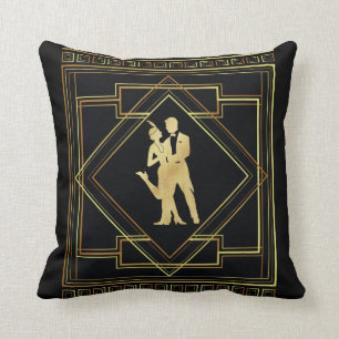 Flapper Dancing Couple Cushion