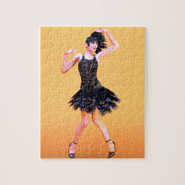 Flapper Dancing Vintage Jigsaw Puzzle (Vertical)