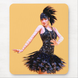 Flapper Dancing Vintage Mouse Pad