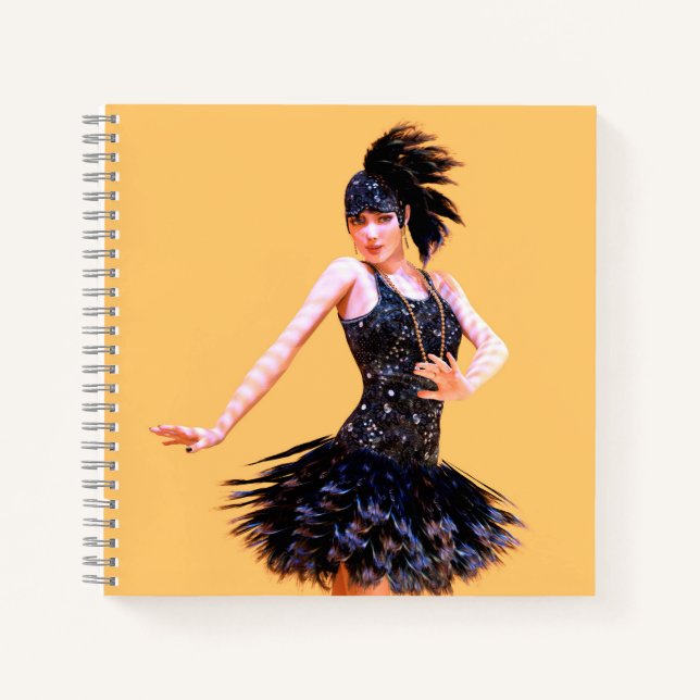 Flapper Dancing Vintage Notebook (Front)