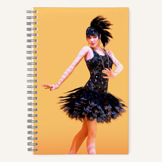 Flapper Dancing Vintage Notebook (Front)