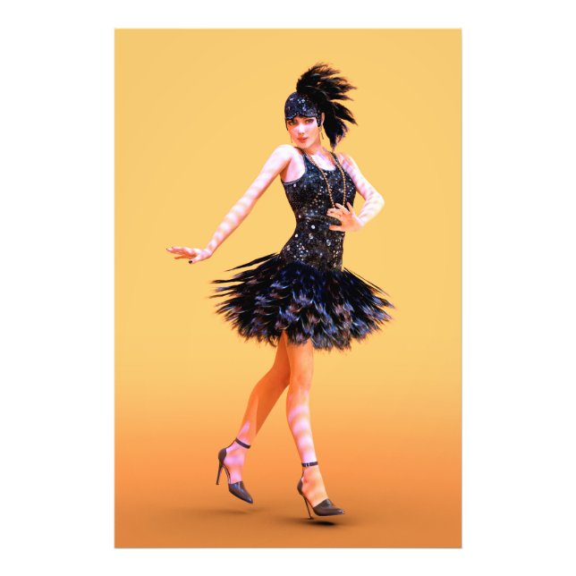 Flapper Dancing Vintage Photo Print (Front)