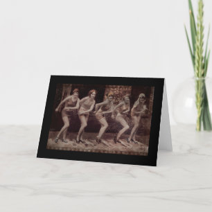 Flapper Era Dancing Girls Card
