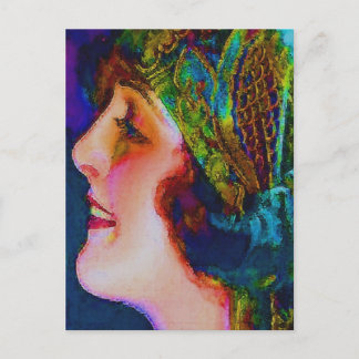 FLAPPER' FACE POSTCARD