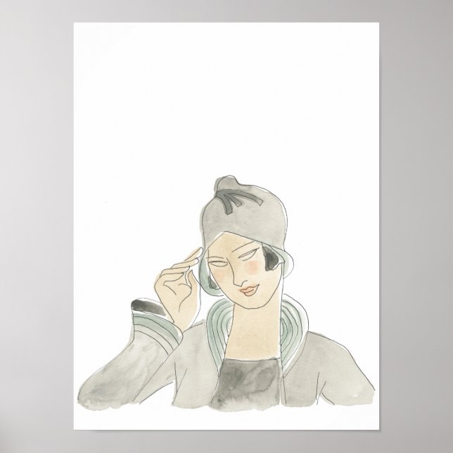 Flapper Fashion Sketch Poster (Front)
