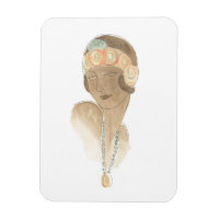 Flapper Fashion Sketch - Woman with Hairpiece