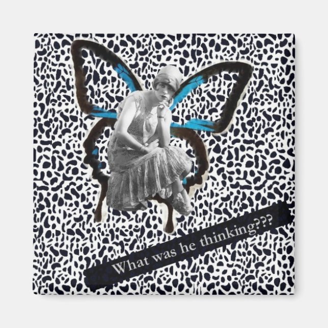 Flapper Girl - Altered Art Magnet (Front)