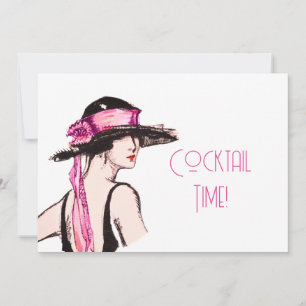 Flapper Girl Cocktail Party Invitation