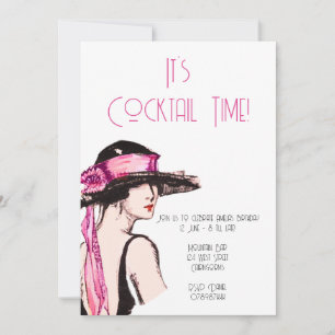 Flapper Girl Cocktail Party Invitation