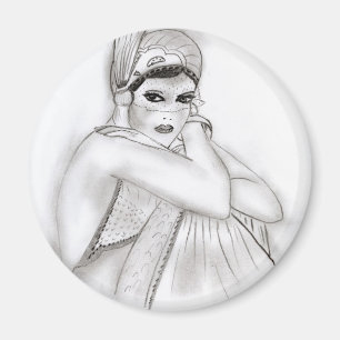Flapper Girl Magnet