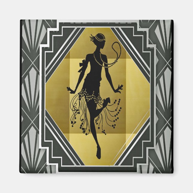flapper girl magnet (Front)