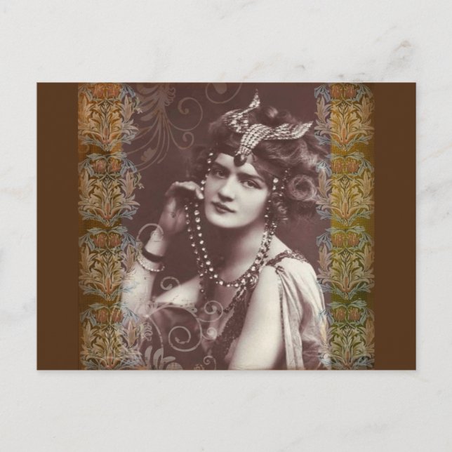 flapper girl postcard (Front)